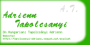 adrienn tapolcsanyi business card